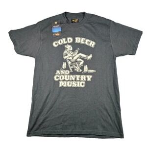 Seager Country Music T-shirt Men's Size Medium Vintage Black Cotton New With Tag